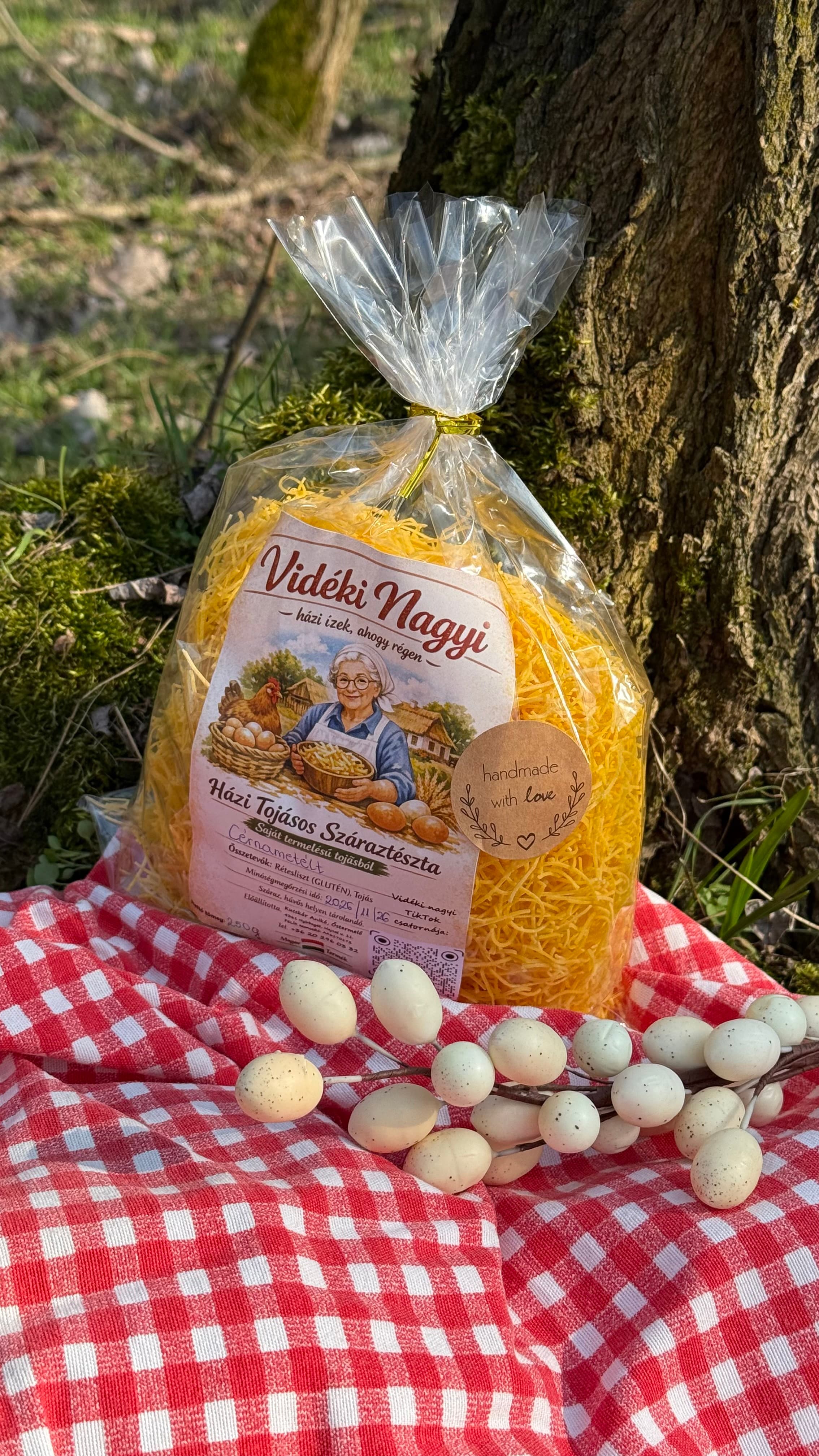 Boglyas cérnametélt (10 tojásos)